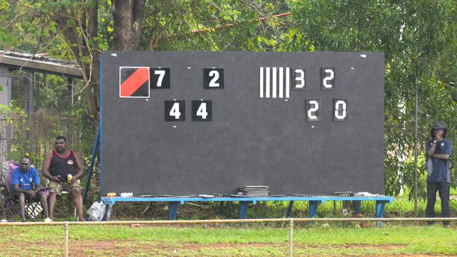 Images from the Round 9 NTFL MPL/WPL clash between the Tiwi Bombers and Palmerston Magpies at Bathurst Island, 30 November 2024. Picture: Darcy Jennings