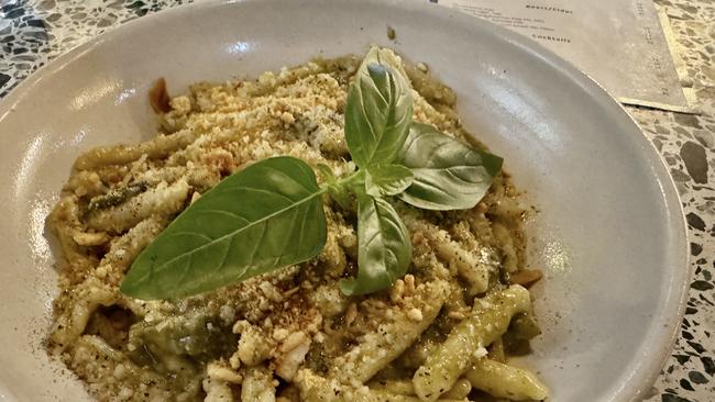 Caserecce pasta with cime di rapa at Bibo Bar and Eatery, Kent Town. Picture: Simon Wilkinson