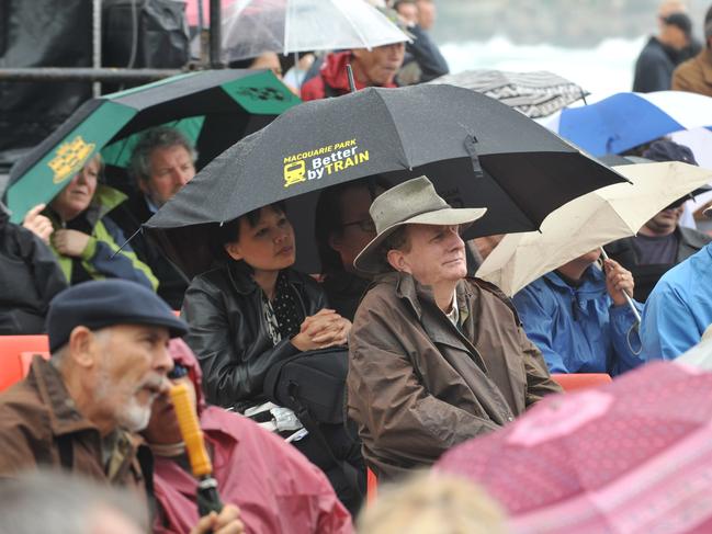 Music lovers braved the rain for some great music at the Manly Jazz festival in 2008. Picture: Martin Lange