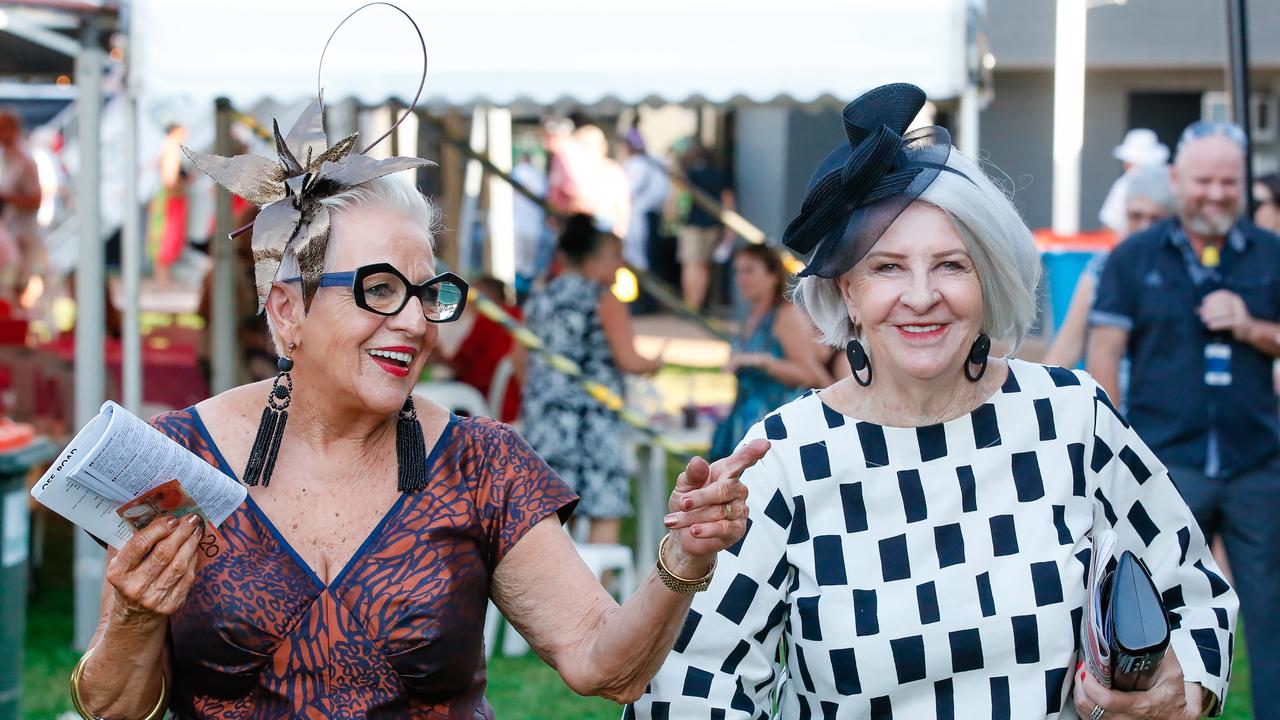 Patrice Steer (L) and Maureen Howard at the Bridge Toyota Ladies Day. Picture: GLENN CAMPBELL