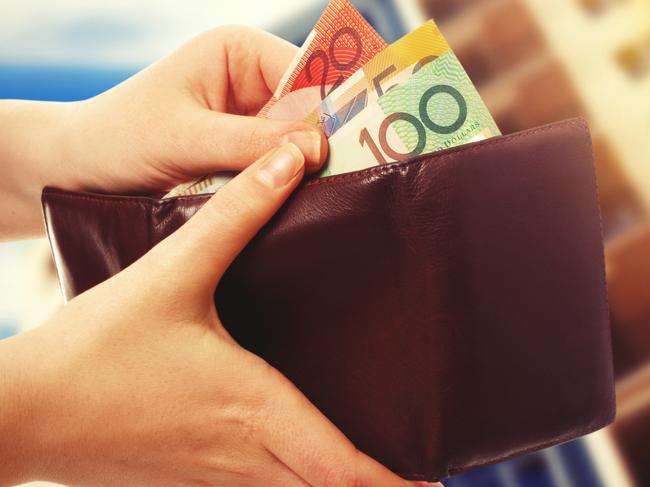 australian money in wallet on real estate background  Picture: istock