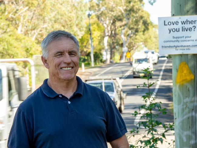 Rick Allison at the location where the Glenhaven Mosque is being considered. Picture: Monique Harmer