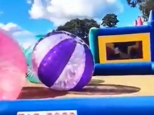 Last image of jumping castle before tragedy