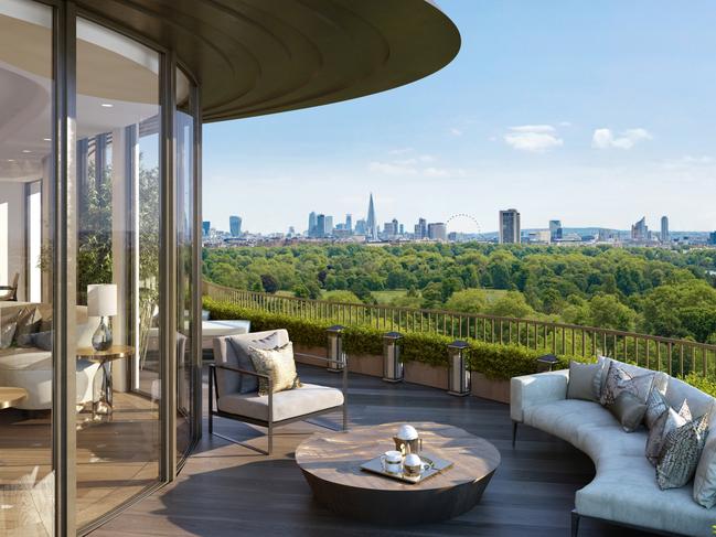 Grand views of London from this luxury penthouse mansion. Picture: Supplied