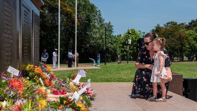 Darwin Cenotaph's Remembrance Day service, 2024. Picture: Pema Tamang Pakhrin