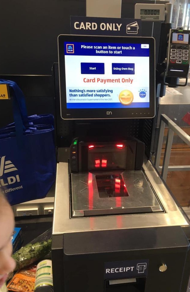 Aldi introduced self-serve checkouts to some NSW stores in 2021 but now they are popping up in Victoria. Picture: Supplied