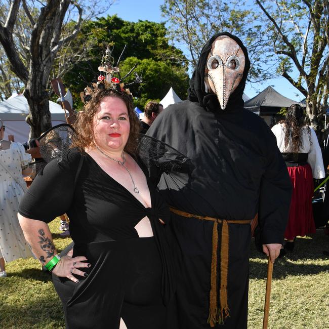 Townsville Medieval and Fantasy Festival 2024 at Cluden. Corryn and Julien Dumont. Picture: Evan Morgan