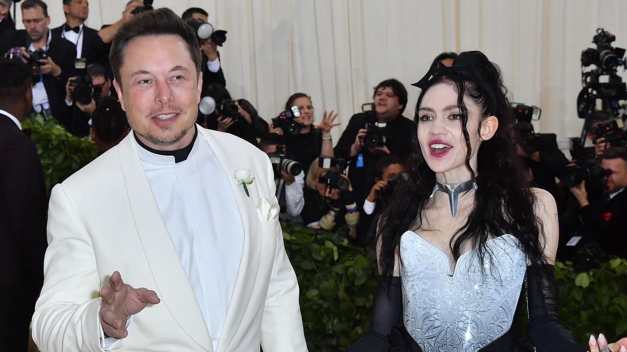 Elon Musk and Grimes at the 2018 Met Gala. Picture: Angela Weiss/AFP