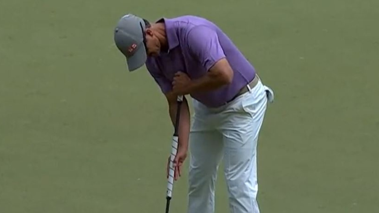 Adam Scott misses short putt