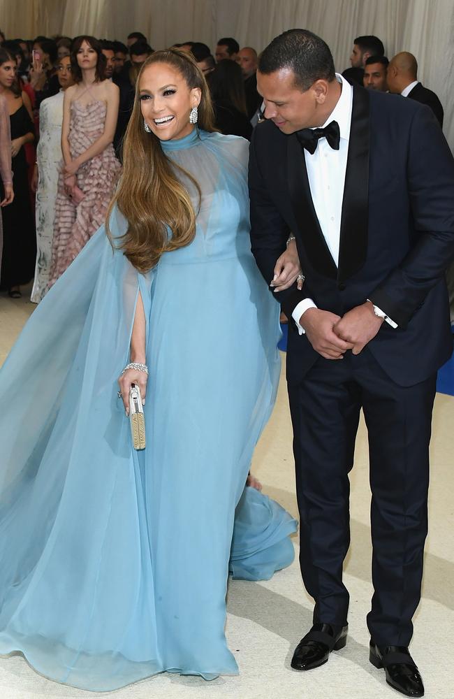 Jennifer Lopez and Alex Rodriguez attend the “Rei Kawakubo/Comme des Garcons: Art Of The In-Between” Costume Institute Gala at Metropolitan Museum of Art on May 1, 2017 in New York City. Picture: Getty