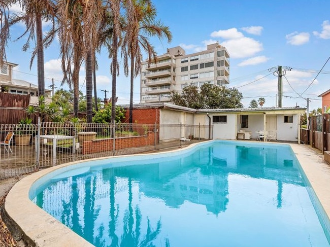 The swimming pool and the granny flat.