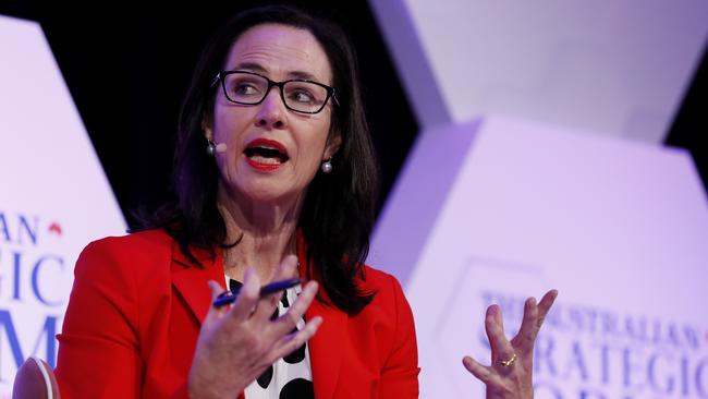 Group of Eight Chief Executive Vicki Thomson speaking at The Australian’s Strategic Forum. Picture: Nikki Short