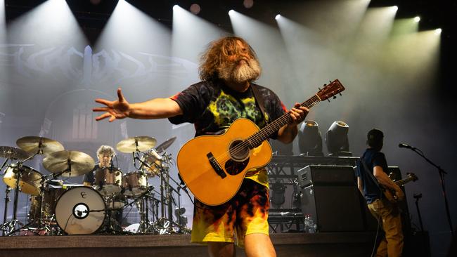 Hollywood star Jack Black performs with his band Tenacious D at the ICC theatre in Sydney on Saturday night. Photo: Tom Parrish