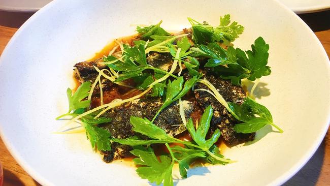 Port Lincoln sardines and charred tomato at Lot 100.