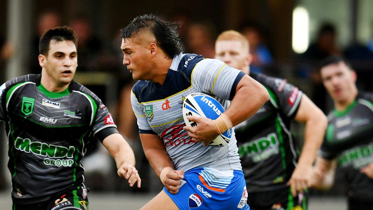 Wiremu Greig, pictured playing for Northern Pride in a pre-season trial against Townsville Blackhawks. Picture: Alix Sweeney