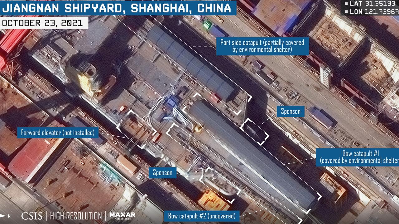 The high res images show the long hull is essentially complete. Picture: CSIS.