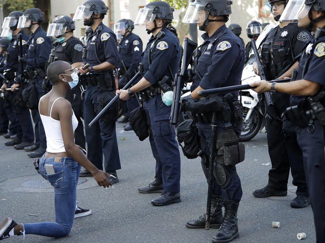 A stand off in San Jose. Picture: AP