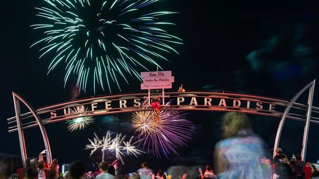 New Year's Eve fireworks on the Gold Coast last year. Picture: Sal Alas