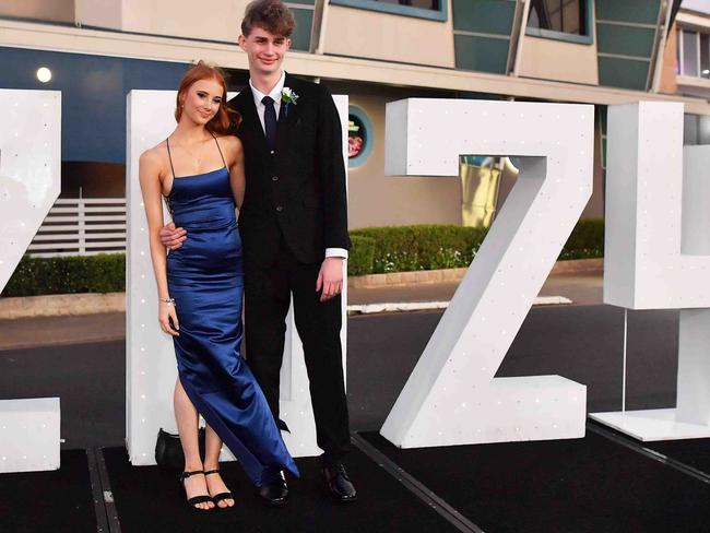 Jaxon Hand and Allegra Philippe at Xavier Catholic College Year 12 formal. Picture: Patrick Woods.