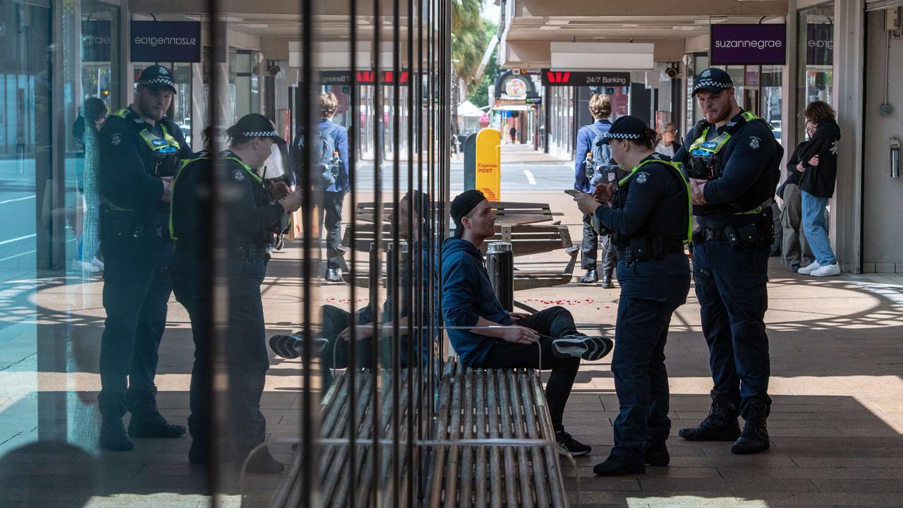 Police and Public Transport Victoria officers conducted Operation BANDIT at the Geelong bus exchange last year, targeting anti-social behaviour and fare evasion. Picture: Brad Fleet.