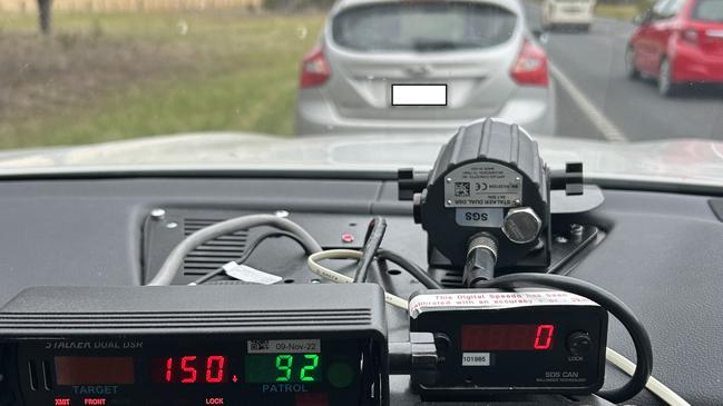 A woman is allegedly clocked doing 150km/h on the Midland Highway in Bannockburn. Photo: Victoria Police.