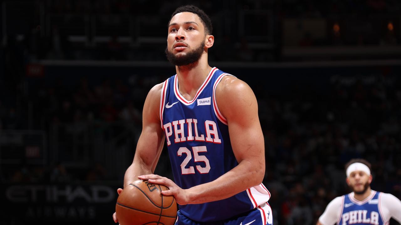 Simmons was a three-time All Star and rookie of the year during his time in Philadelphia. (Photo by Stephen Gosling/NBAE via Getty Images)