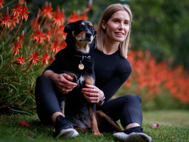 Peta Robinson with her dog Lulu. Picture Matt Turner