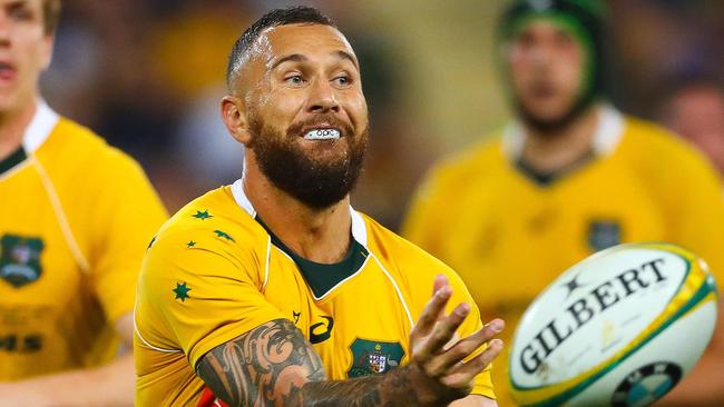 Quade Cooper will be looking to add to his 70 Wallabies caps. Picture: AFP 