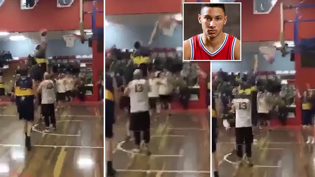 Ben Simmons dunk video: NBA star Diamond Valley Basketball fills in  suburban Melbourne, Philadelphia 76ers