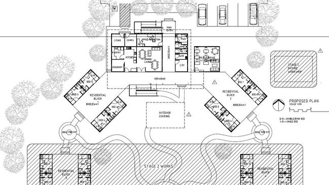 Schematic drawings of the Tennant Creek Youth Facility. Picture: Supplied