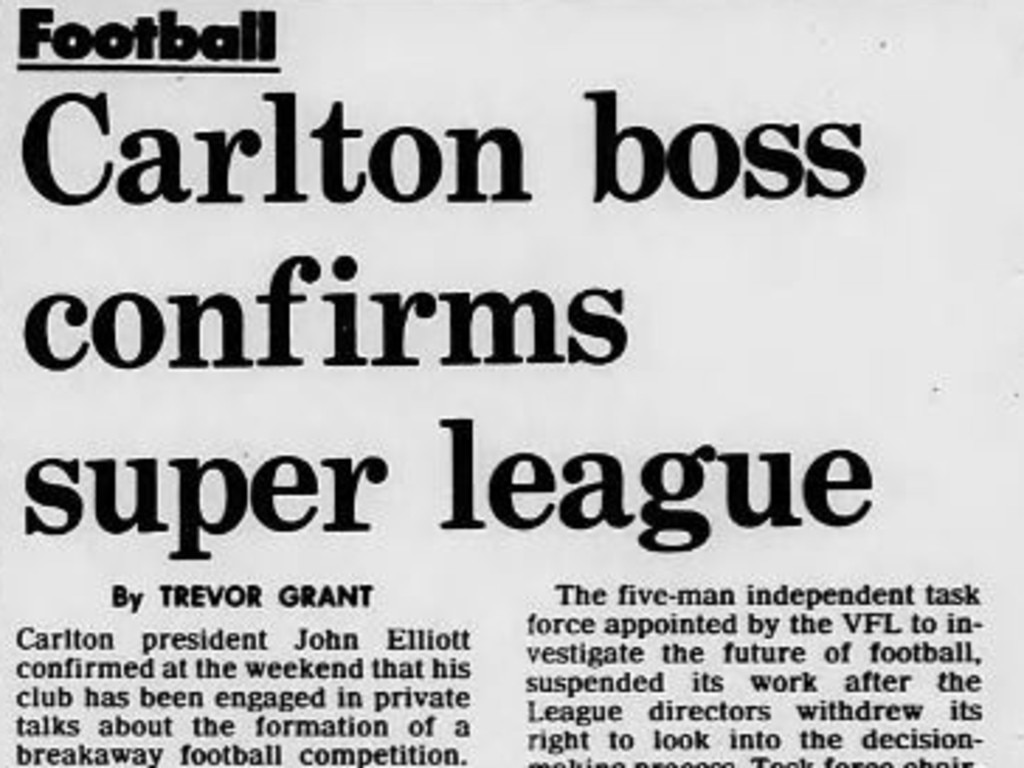 Carlton confirms that a 'super league' is in the works.