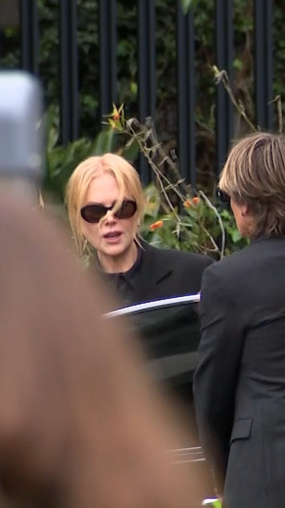 Nicole Kidman bids farewell to her mother in Sydney