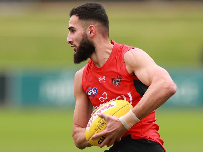 Essendon dasher Saad El-Hawli is eyeing a round 1 debut. Picture: Kelly Defina/Getty Images