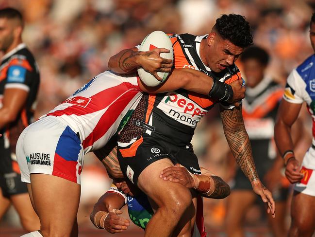 New recruit Terrell May was immense for the Wests Tigers. Picture: Getty Images