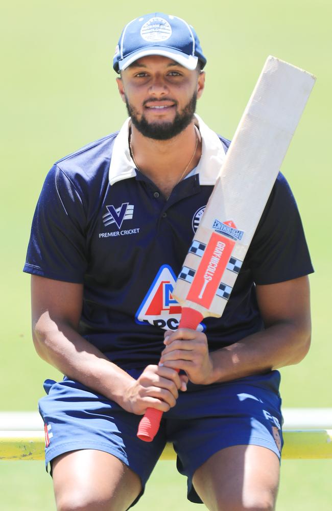 Emilio Gay made his first century for Geelong against Richmond on Saturday. Picture: Mark Wilson