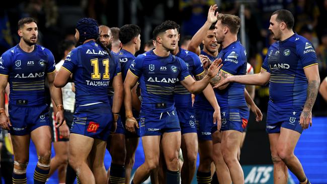 The Eels have looked like a top eight team this season, but defence has cost them dearly. Picture: Brendon Thorne/Getty Images