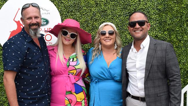 Damien, leanna, Tabitta and Joe at the Rockhampton Jaguar Land Rover Pop-Up Polo on June 3, 2023. Picture: Aden Stokes