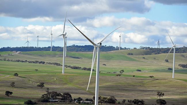 Wind turbines at Hornsdale Windfarm near Jamestown. Picture: Tom Huntley