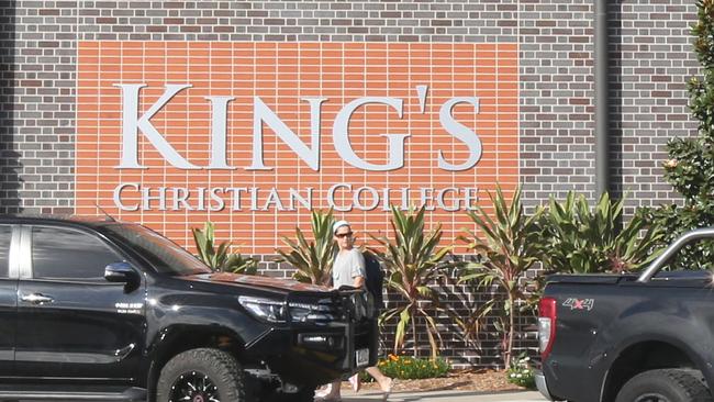 Students L- R Emily Clark 11 , Josh Day 11, Grant Garcia10 and Ellis Petrucci 11 at their Kings Christian College in  Pimpama.  Picture Mike Batterham