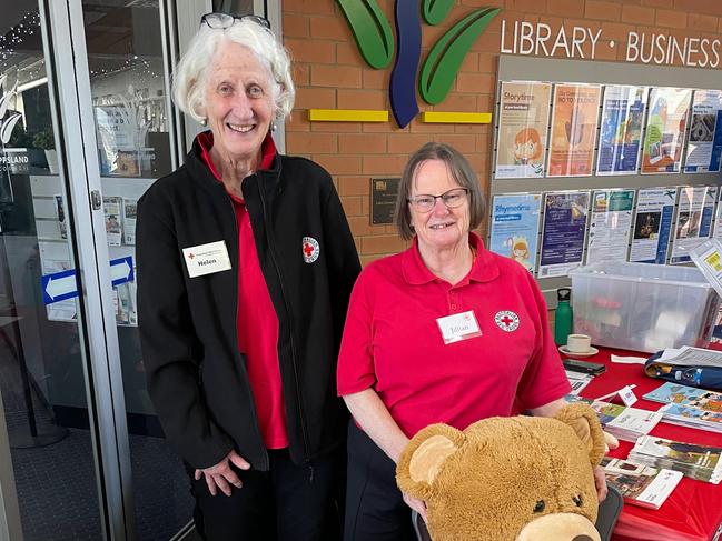 Australian Red Cross Volunteers Helen Martin and Jillian Baker.