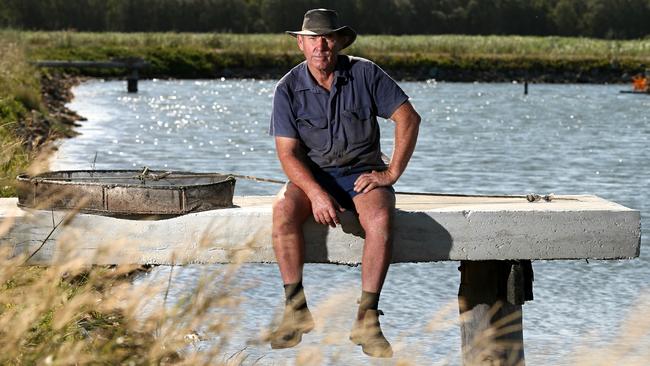 Ian Rossman, whose prawn farm in Queensland was hit. Picture: Lyndon Mechielsen