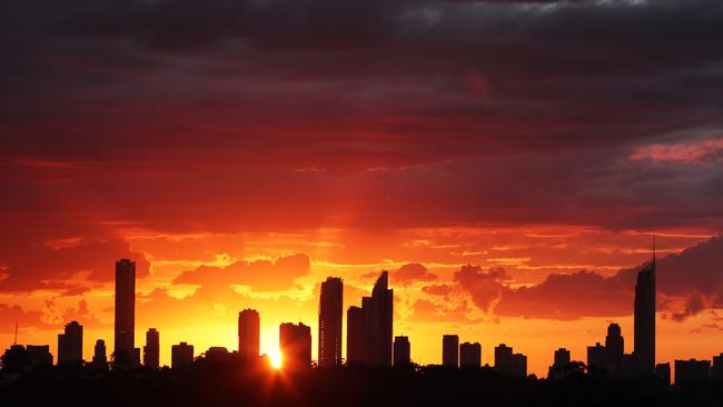 A magnificent sunrise on the Gold Coast. Picture: Glenn Hampson