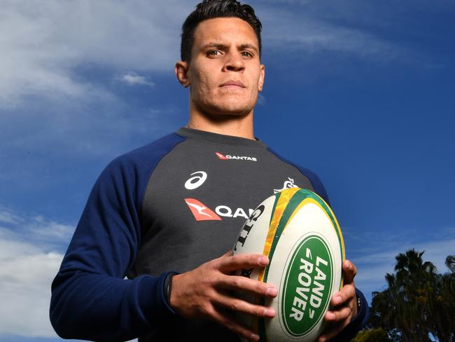 Matt Toomua of the Wallabies poses for a photograph at the InterContinental Sanctuary Cove on the Gold Coast, Thursday, September 6, 2018. The Australian Wallabies are facing the South African Springboks on Saturday night at Suncorp Stadium in Brisbane. (AAP Image/Darren England) NO ARCHIVING