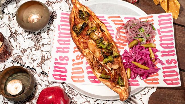 Avi's fennel and tomato pide. Picture: Supplied