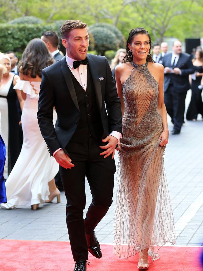Melbourne’s Jack Viney and Charlotte Ennels. Picture: Mark Stewart