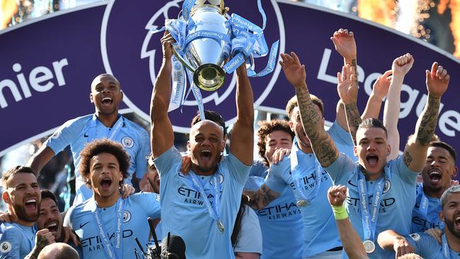 Manchester City kick off their Premier League title against West Ham. Picture: AFP