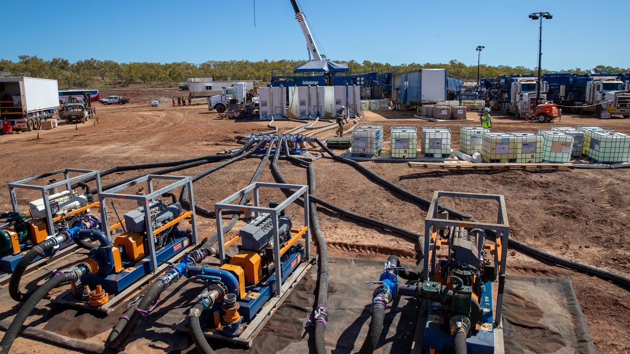 Equipment on site the at Carpentaria-2H well in the NT.