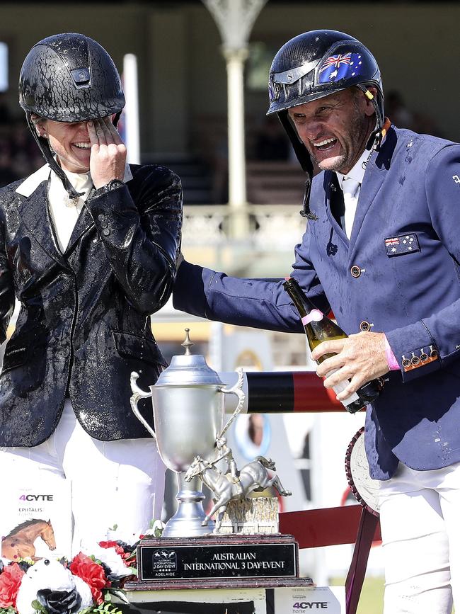 Last year’s five-star winner, Hazel Shannon celebrates with Stuart Tinney, who came second. Picture: Sarah Reed