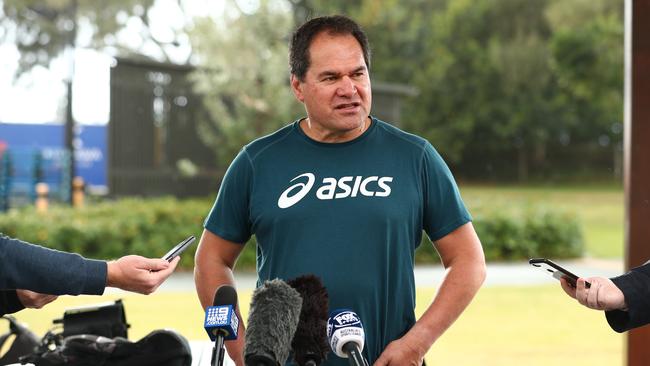 Wallabies coach Dave Rennie holds a media conference on the Gold Coast on Friday. Picture: Getty Images