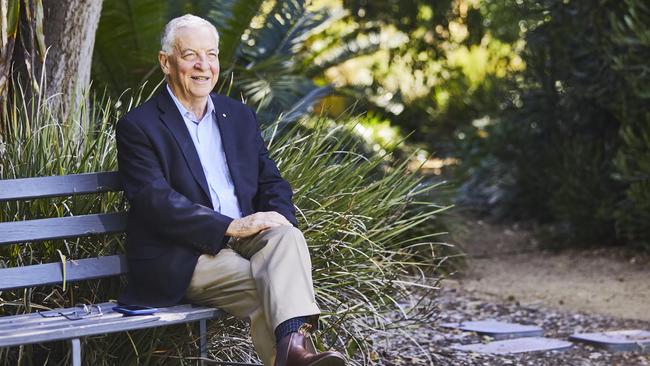 Viva Energy chairman and former federal minister Robert Hill relaxes in the Adelaide Botanic Gardens. Picture: David Solm